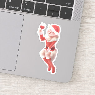 Adesivo Papais noeis De Vinho Vermelho