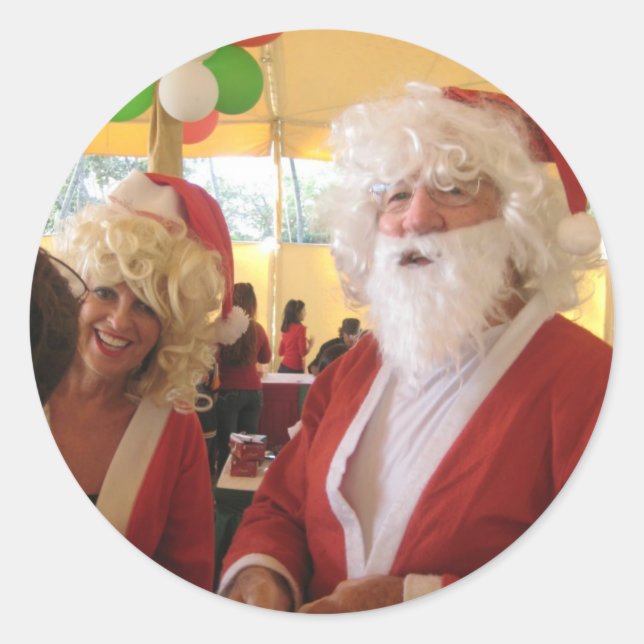 Adesivo Papais noeis e Celebração de Natal da Sra. Claus - (Frente)