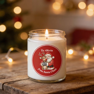 Adesivo Papais noeis e renas bonitos Natal Vermelho Person