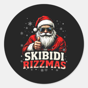 Adesivo Papais noeis Engraçados Feriado de Natal Snowboard
