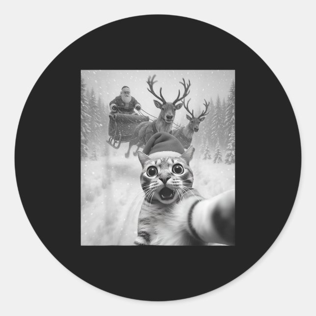 Adesivo Papais noeis Engraçados Selfie Feliz Natal Xmas Pa (Frente)