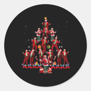 Adesivo Papais noeis Engraçados Trump Dance Tree Natal Paj