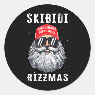 Adesivo Papais noeis Engraçados Trump Skibidi Rizzmas Faz