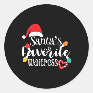 Adesivo Papais noeis Favoritos Luzes de Natal Garçonete H