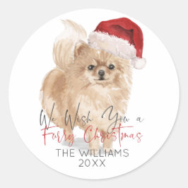 Adesivo Papais noeis FURRY CHRISTMAS Cão Personalizado