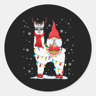 Adesivo Papais noeis Gnomos Andando Llama Reindeer Luz de