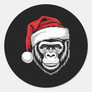 Adesivo Papais noeis Joyful Gorilla No Natal De Gorilla