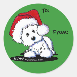 Adesivo Papais noeis KiniArt Dog Gifts Westie
