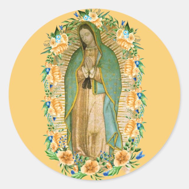 Adesivo Papais noeis Maria, Virgen de Guadalupe Mãe Maria (Frente)