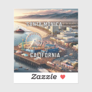 Adesivo Papais noeis Monica California 3 Inch Vinyl Sticke