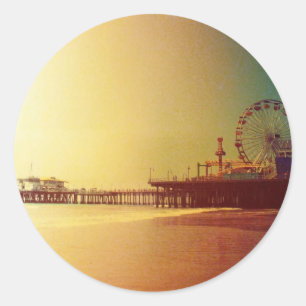 Adesivo Papais noeis Monica Pier - Orange Sunrise Photo Ed