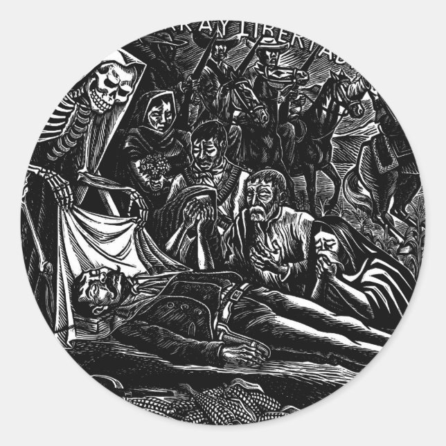 Adesivo Papais noeis Muerte e Soldier c. 1951 México (Frente)