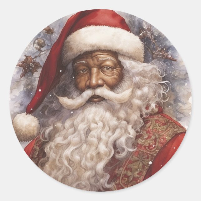 Adesivo Papais noeis Negros Radiantes: Saudações da Estaçã (Frente)