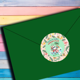 Adesivo Papais noeis no Natal da Ilha Tropical em julho