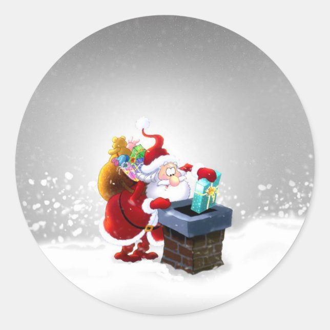 Adesivo Papais noeis no topo do telhado (Frente)