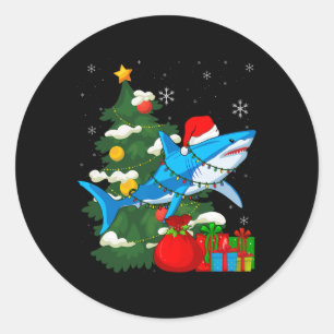 Adesivo Papais noeis Nozes de Natal Sharkmas Árvore Xmas B