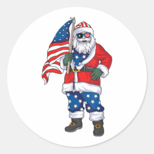 Adesivo Papais noeis Patrióticos Natal Americano 4 De Julh