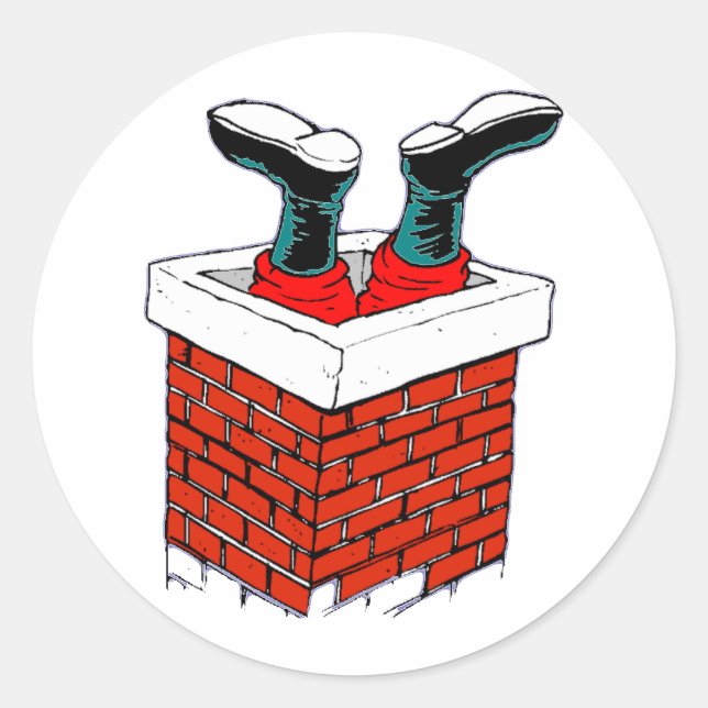 Adesivo Papais noeis presos na chaminé (Frente)