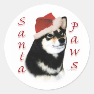 Adesivo Papais noeis pretos Shiba Inu - Pistas