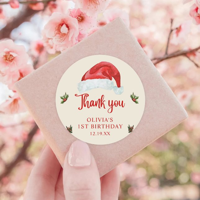 Adesivo Papais noeis Red Hat Natal Aniversário (Criador carregado)