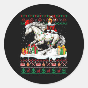 Adesivo Papais noeis Sheltie Riding Horse