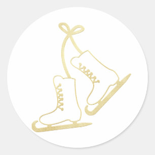 Adesivo Papais noeis Ski Boots Classic Round Sticker