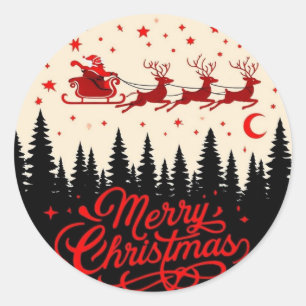 Adesivo Papais noeis Sleigh Felry Forest ScenArt