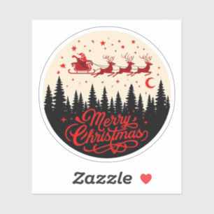 Adesivo Papais noeis Sleigh Felry Forest ScenArt