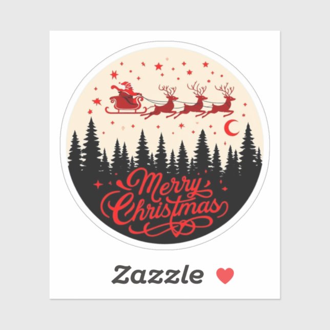 Adesivo Papais noeis Sleigh Felry Forest ScenArt (Folha)