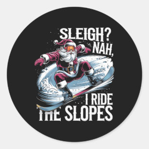 Adesivo Papais noeis Snowboarder No Snowboard Eu Passo