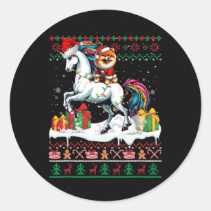 Adesivo Papais noeis Suéter de Natal Pomeraniano Andando U