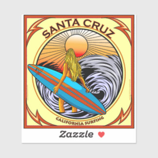 ADESIVO PAPAIS NOEIS SURFING CRUZ CALIFÓRNIA
