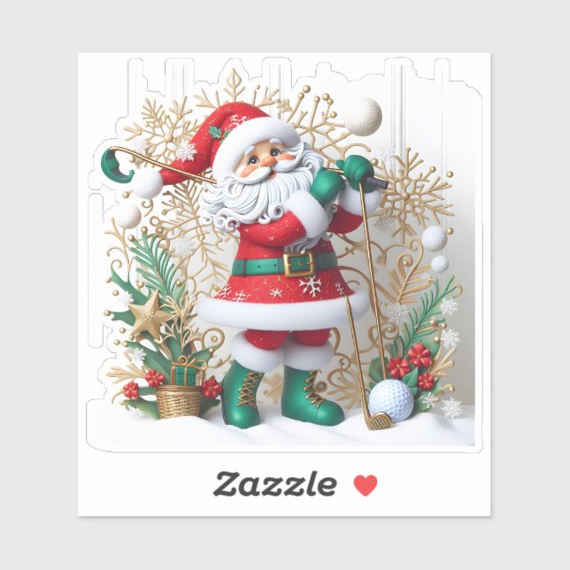 Adesivo Papais noeis Swing Golf de inverno (Folha)