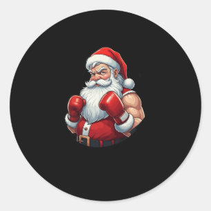 Adesivo Papais noeis Um Boxer Engraçado Boxing Ho Ho-ly Kn