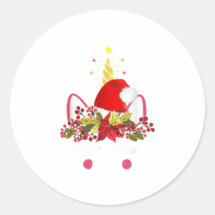 Adesivo Papais noeis Unicorn Face Natal Pajama
