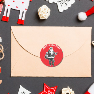 Adesivo Papais noeis Vintage Vermelho