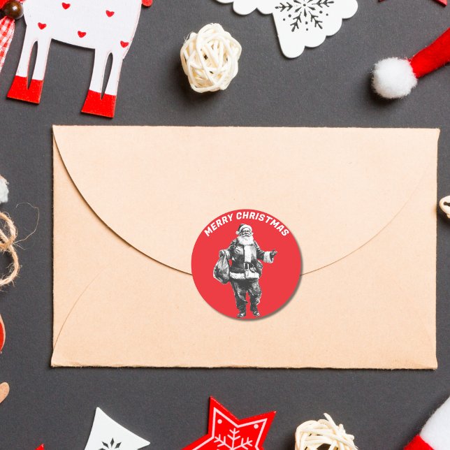 Adesivo Papais noeis Vintage Vermelho (Criador carregado)