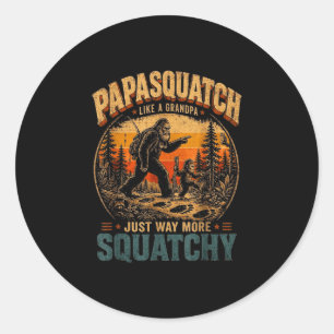 Adesivo Papasquatch como um avô amante do bigfoot engraçad