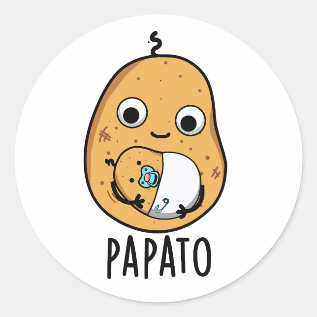 Adesivo Papato Funny Potato Pun (Frente)