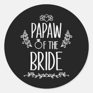 Adesivo Papaw Da Família Da Festa de casamento