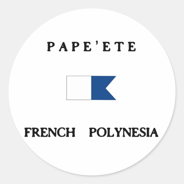 Adesivo Pape'ete French Polynesia Alpha Dive Flag (Frente)