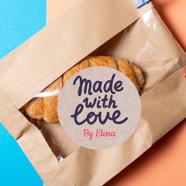 Adesivo Papel Craft assado com amor (Criador carregado)