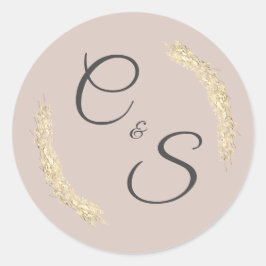 Adesivo Papel de carta com casamento no inverno monograma