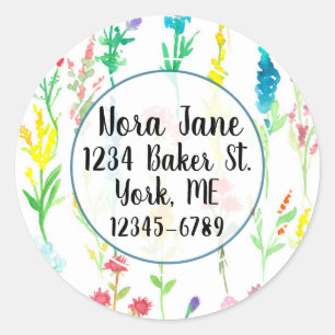 Adesivo Papel de Carta com Flores Silvestres Personalizada