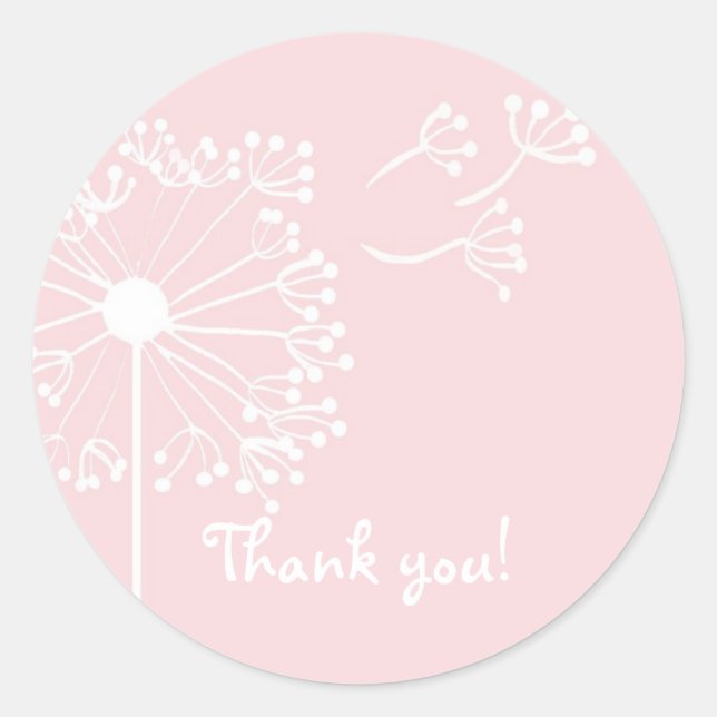 Adesivo Papel de carta Dandelion Rosa (Frente)