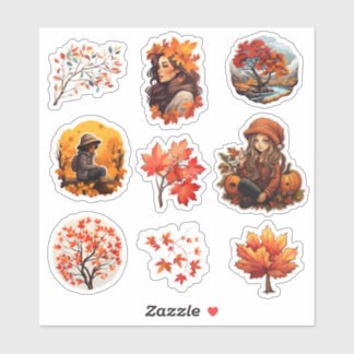 Adesivo Papel de carta de álamo de Diário de Aquarela