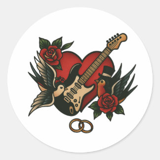 Adesivo Papel de carta de Casamento Rock Themed - Sticker