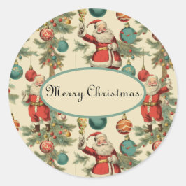Adesivo Papel de embrulho Kitschy Santa e enfeites
