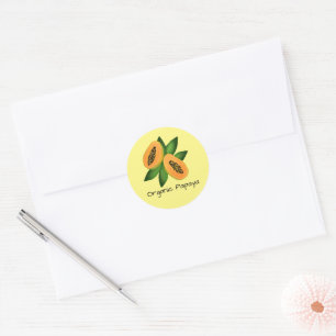 Adesivo Papel de enrolamento de Frutas da Papaya