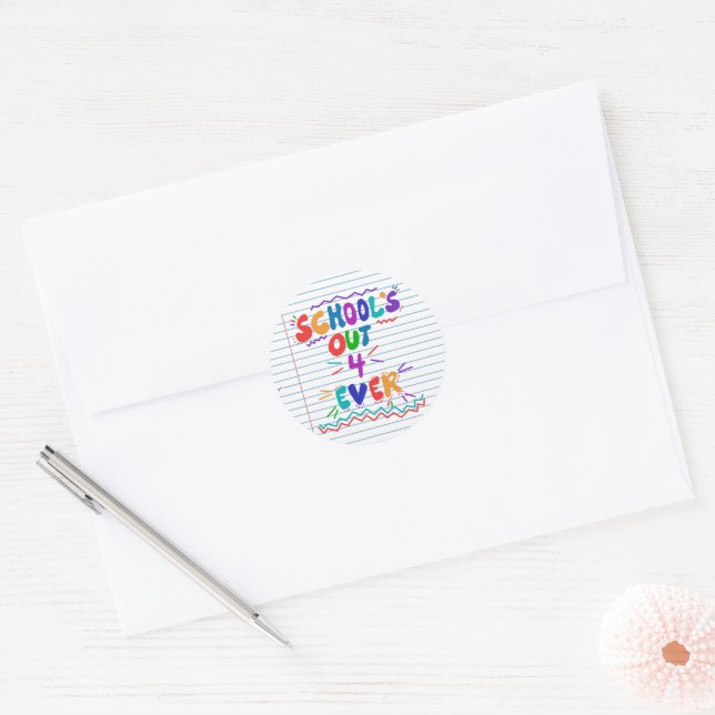 Adesivo Papel de Folha Solta School’s Out Forever (Envelope)